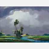 Harold Newton, Storm Clouds over the Everglades, Oil