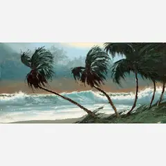 Ocean Palms by Alfred Hair, Oil, sold Aug 2025
