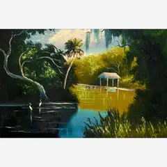 Riverbend by Livingston Roberts, Oil, sold Aug 2025