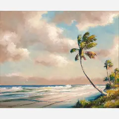 Evening at Vero Beach by Harold Newton, Oil on board, sold Aug 2025