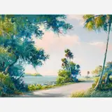 Sam Newton, Indian River Drive, Oil on Masonite