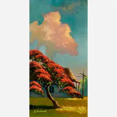 George Buckner and Ellis Buckner, Royal Poinciana, Evening, Oil
