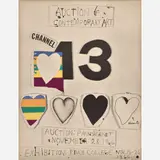 Jim Dine, I Love Public Television (for Channel 13), 1966, Color lithograph on paper