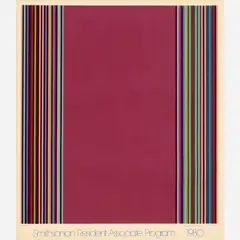 Gene Davis, Smithsonian Resident Associate Program, 15th Anniversary, 1980 15-color, serigraph on paper