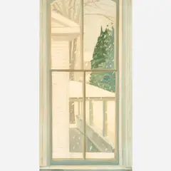 Lois Dodd, January Window, 1987, Oil on Masonite