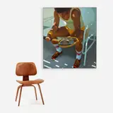Barbara Frets, Untitled (Tennis Player), 1974, Acrylic on canvas