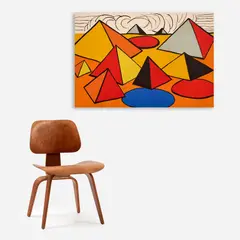 Alexander Calder, Composition with Pyramids, Circles, and Clouds, 1970, Color lithograph on paper