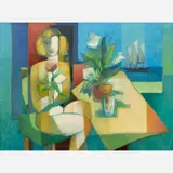 Kalman Szabo Czimbalmos, Untitled (Abstract Nude), circa 1960s, Oil on canvas