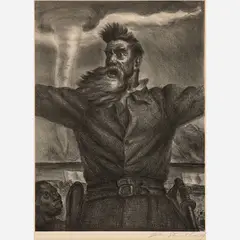 John Steuart Curry, John Brown, 1939, Lithograph on paper