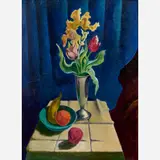 Thomas Hart Benton, Study for Still Life with Silver Vase and Banana