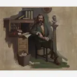 Daniel McMorris, Seated portrait of a learned man, Oil on canvas