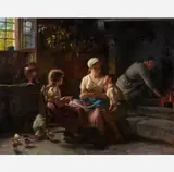 Giuseppe Magni, Peeling Potatoes, circa 1st quarter 20th c.