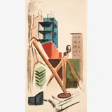 Thomas Hart Benton, New York Rooftops, circa 1918-20