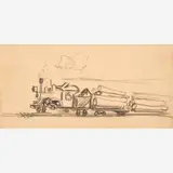 Thomas Hart Benton, Train Hauling Logs