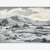 Thomas Hart Benton, Study for "Wyoming Hay," 1963-64