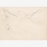 The Upper Missouri by Thomas Hart Benton, 1965, Graphite on paper, sold Dec 2023
