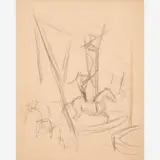 Thomas Hart Benton, Circus Scene with Horse and Rider