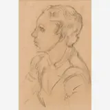 Thomas Hart Benton, Drawing of a Head, circa 1930s
