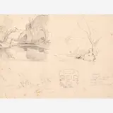 Thomas Hart Benton, Studies for 'Ozark Reflections' and 'School Bus,'
