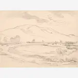 Thomas Hart Benton, Landscape Sketch for "Wyoming Hay" from the Nature Sketchbook