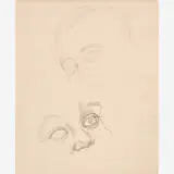 Thomas Hart Benton, Sketches of Anthony Benton Gude, 1964, Graphite on paper