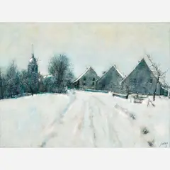 Bernard Gantner, Bleu sous la Neige (Blue Beneath the Snow), 1969, Oil on canvas