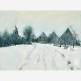 Bernard Gantner, Bleu sous la Neige (Blue Beneath the Snow), 1969, Oil on canvas