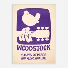 Arnold Skolnick, Woodstock film poster, 1969, Serigraph on paper