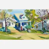 Marleen Stein Gold, East Park View, Oil on canvas