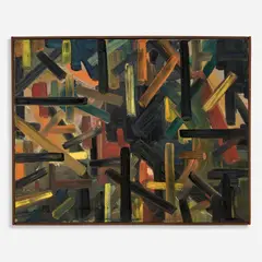 William August Boos, Jr., The City, 1968, Oil on canvas