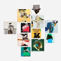 John Larry Thomas, Set of 11 Glimpses [for 2017 HEAP installation], circa 2010s, Acrylic, ink
