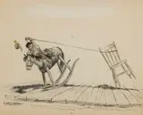 William R. James, My First Horse, Mixed Media