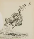 William R. James, Now - Getting Too High, Pen & Ink