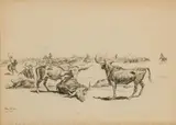 William R. James, The First Few of a Cut..., Pen & Ink