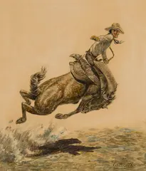 William R. James, Old Blue (Horses I've Known), Mixed Media