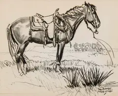 Robert Lougheed, Chow Time, Charcoal