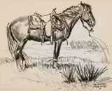 Robert Lougheed, Chow Time, Charcoal