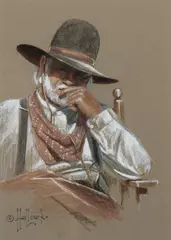 George Hallmark, Contemplation, Mixed Media