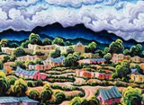 Kim Douglas Wiggins, Laguna, Oil on board