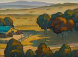 Howard Post, The Road By, Oil on canvas mounted to board