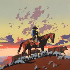 Billy Schenck, Under the Sheltering Sky, Oil on canvas