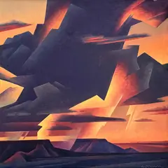 Ed Mell, Evening Storm, Oil on canvas