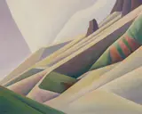 Ed Mell, Slopes, Oil on linen