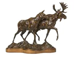 Cory Wheeler, Moose Pair, Bronze, cast 2/7
