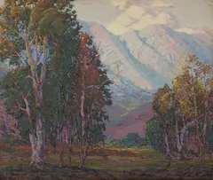 F. Grayson Sayre, Untitled (Mountain landscape), Gouache