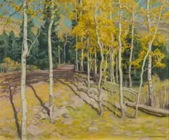 Ernest Martin Hennings, Aspens, Oil on canvas