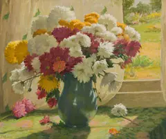 Joseph Henry Sharp, Flowers, Oil on canvas