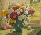 Joseph Henry Sharp, Flowers, Oil on canvas