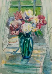 William Zorach, Untitled (Flowers in vase), Watercolor