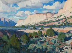 G. Russell Case, Johnson Canyon, Oil on canvas mounted to board